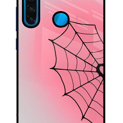 Pink Web Redmi Note 8 Glass Case