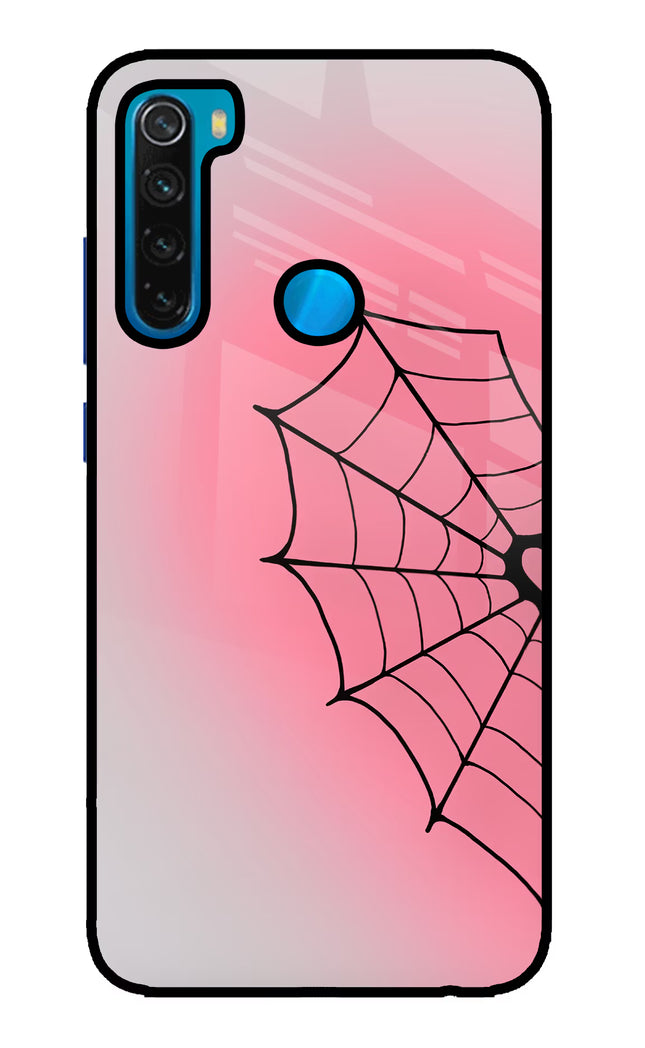 Pink Web Redmi Note 8 Glass Case