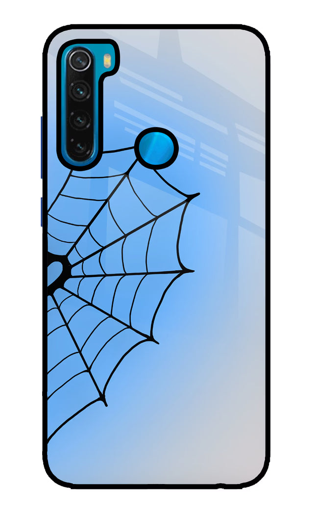 Blue Web Redmi Note 8 Glass Case