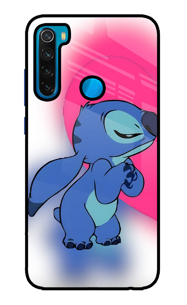 Stitch Hug Redmi Note 8 Glass Case