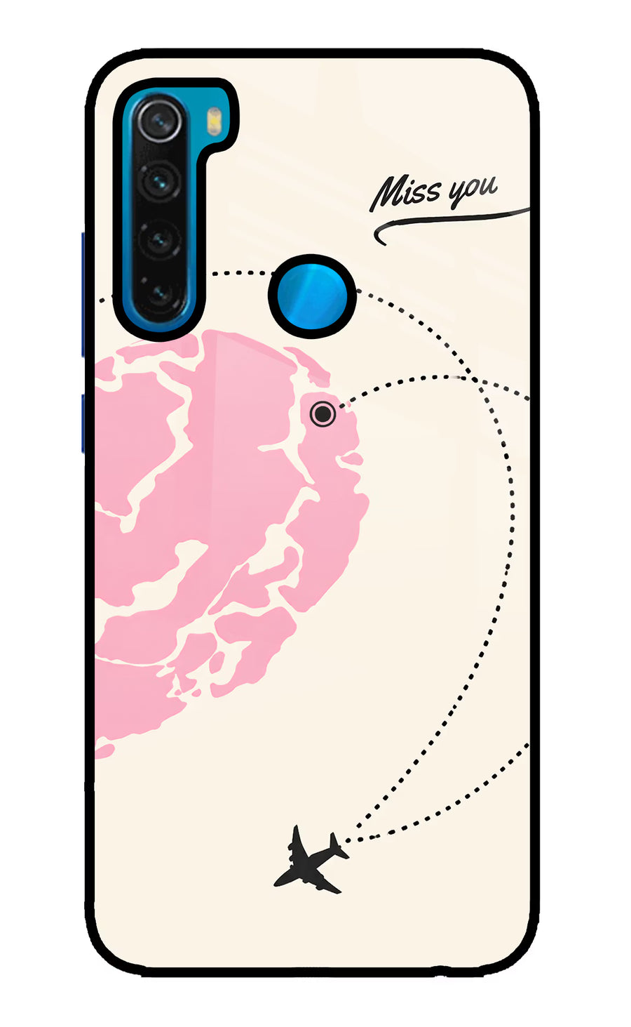 Miss Orbit Redmi Note 8 Back Cover, Glass case