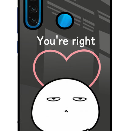 You're Right Redmi Note 8 Glass Case