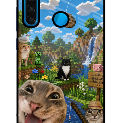 Minecraft Cat Chaos Redmi Note 8 Glass Case