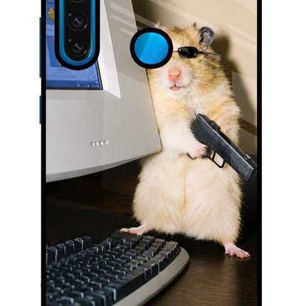 Hacker Hamster Redmi Note 8 Glass Case