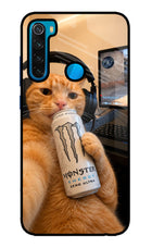 Gamer Cat Energy Redmi Note 8 Glass Case