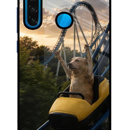 Rollercoaster Dog Redmi Note 8 Glass Case