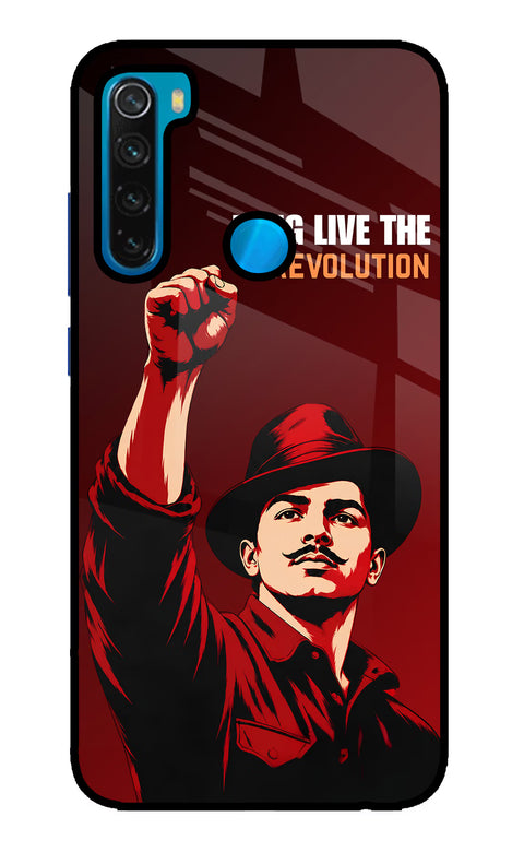 Bhagat Singh Revolution Redmi Note 8 Glass Case