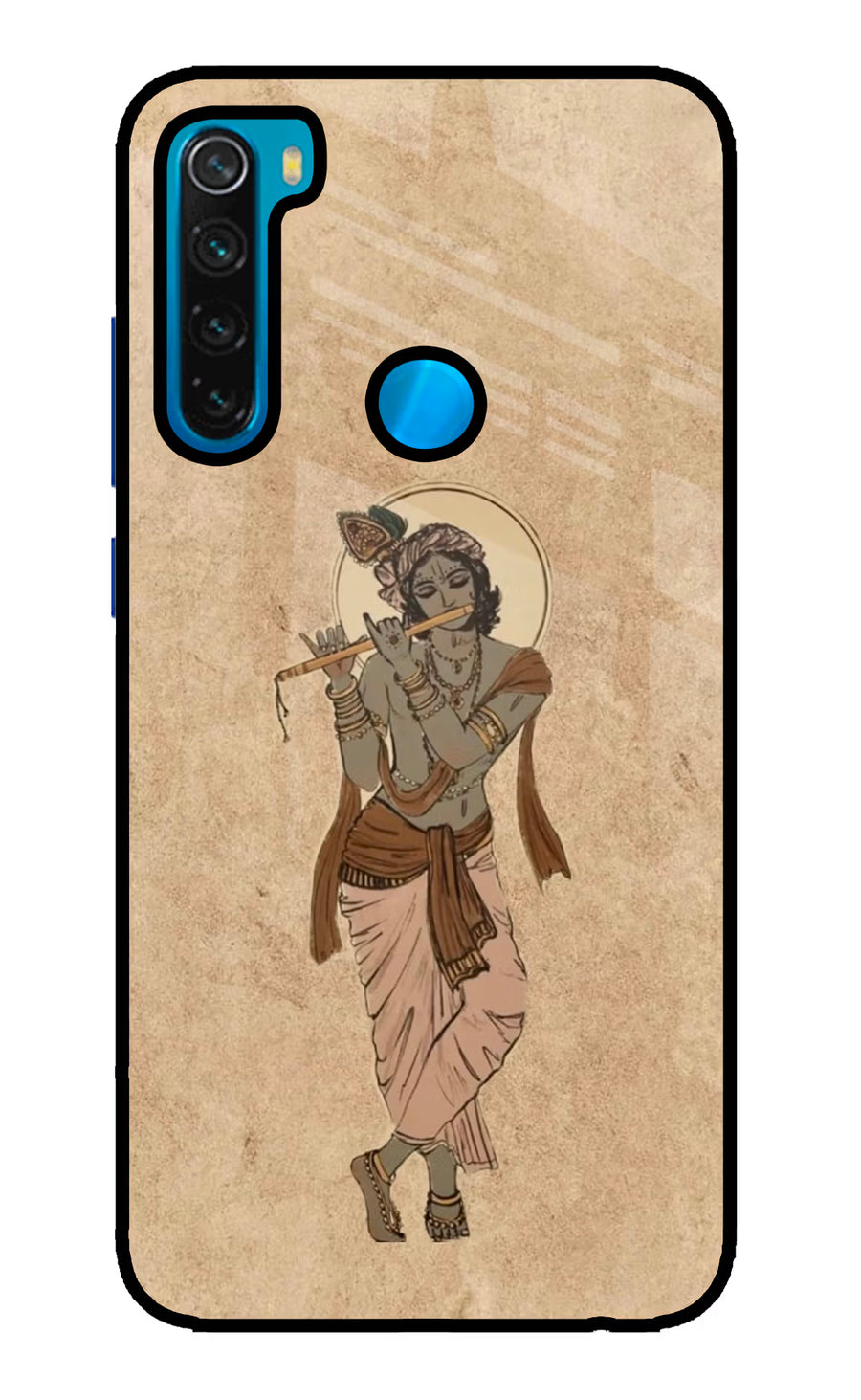 Krishna Redmi Note 8 Back Cover, Glass case