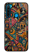 Folk Print Redmi Note 8 Glass Case