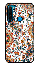 White Mayura Redmi Note 8 Glass Case