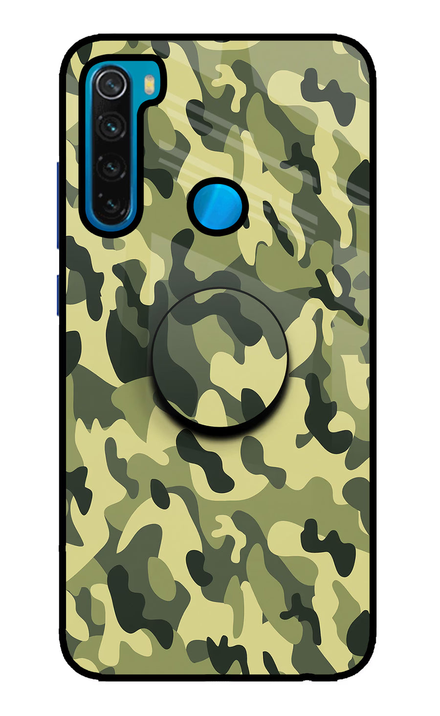 Camouflage Redmi Note 8 Pop Case, Glass case