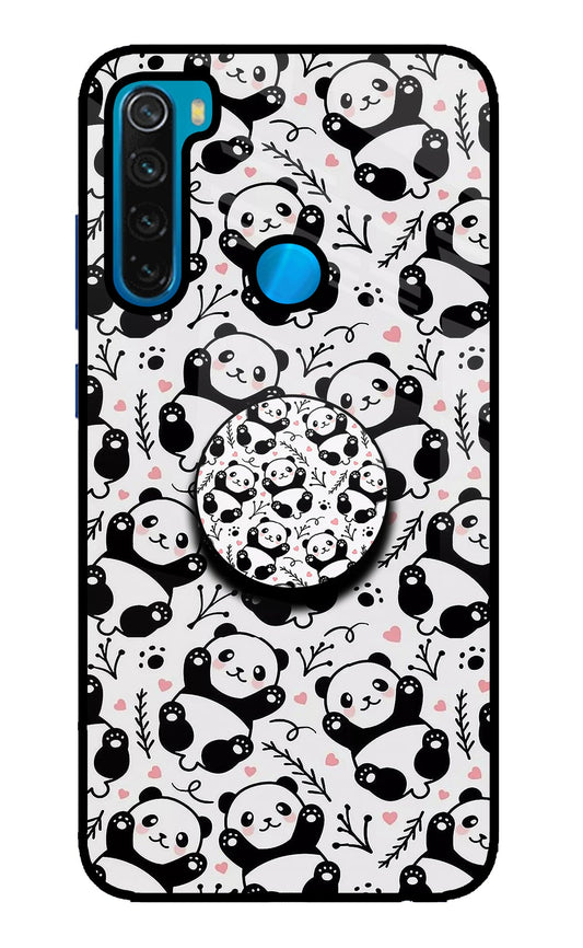 Cute Panda Redmi Note 8 Glass Case