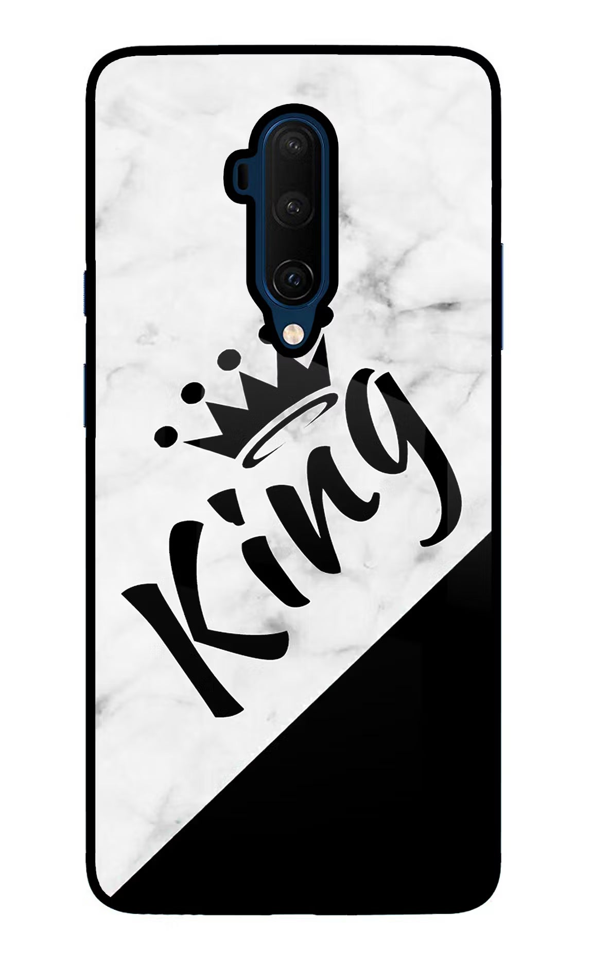 King Oneplus 7T Pro Glass Case Back Cover by Casekaro