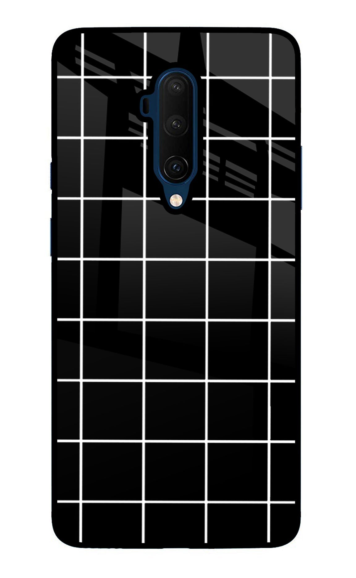 White Grid Oneplus 7T Pro Back Cover