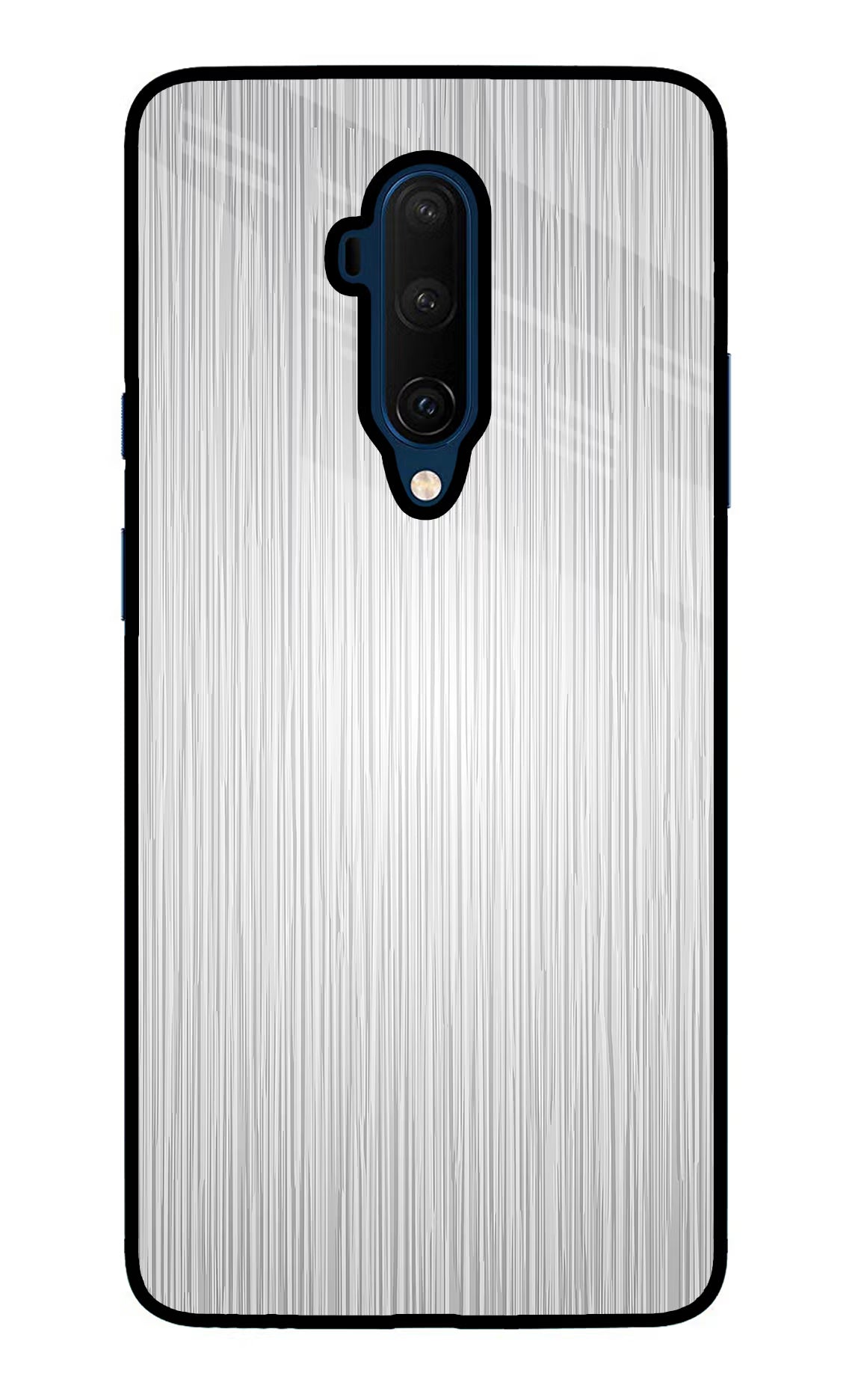 Wooden Grey Texture Oneplus 7T Pro Glass Case Back Cover by Casekaro