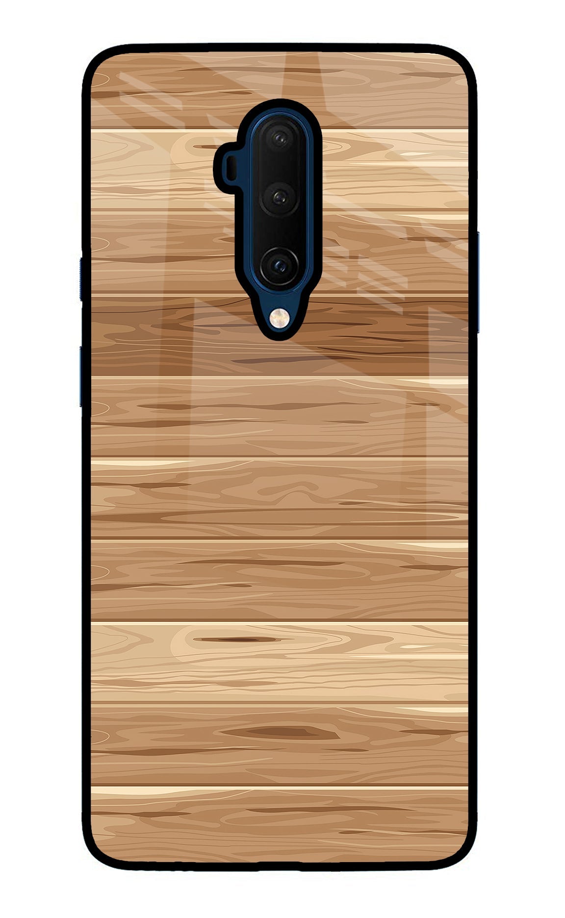 Wooden Vector Oneplus 7T Pro Glass Case