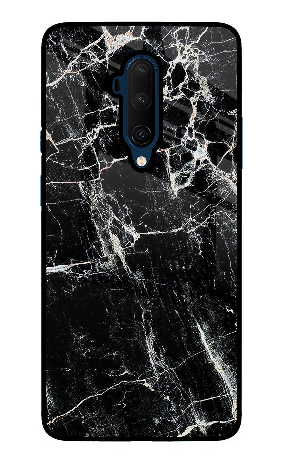 Black Marble Texture Oneplus 7T Pro Glass Case