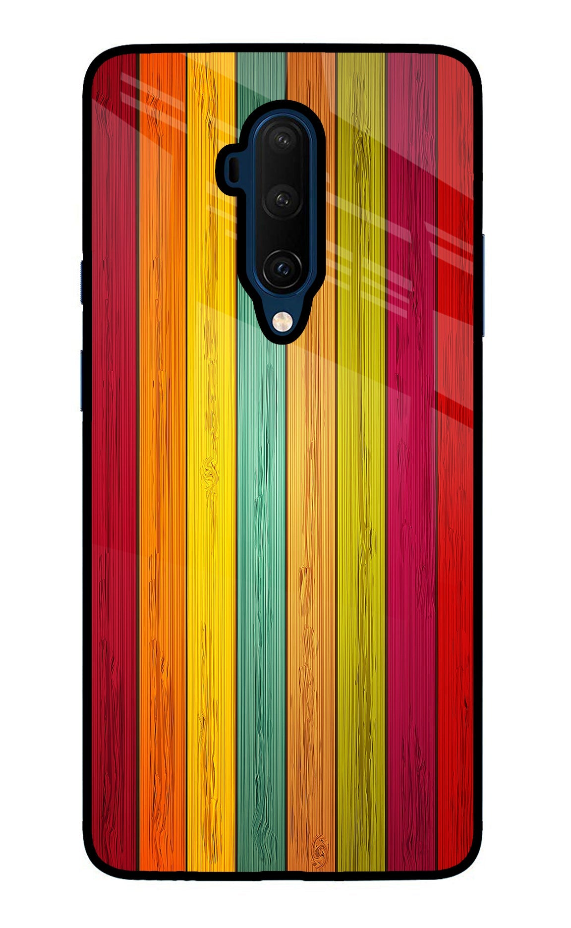 Multicolor Wooden Oneplus 7T Pro Back Cover