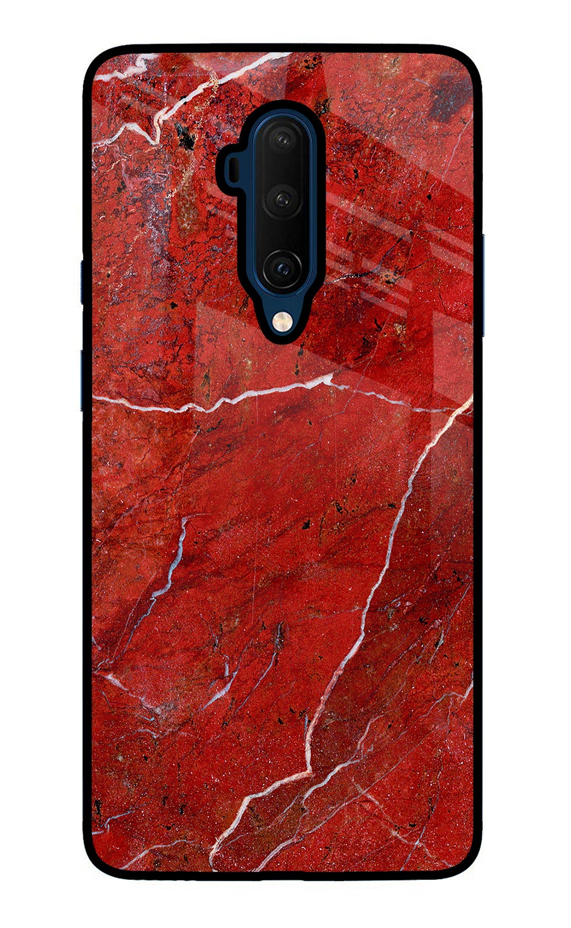 Red Marble Design Oneplus 7T Pro Back Cover