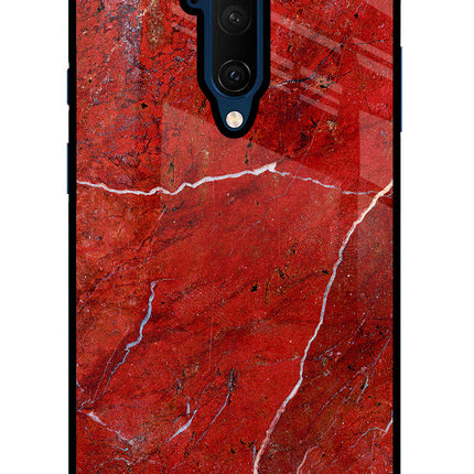 Red Marble Design Oneplus 7T Pro Glass Case