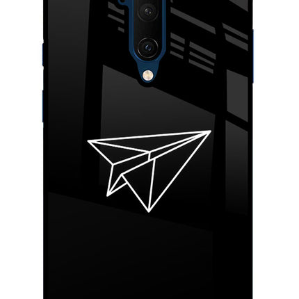 Paper Plane White Oneplus 7T Pro Glass Case