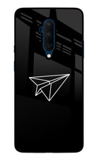 Paper Plane White Oneplus 7T Pro Glass Case