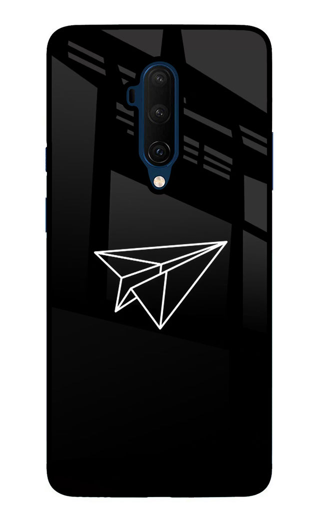 Paper Plane White Oneplus 7T Pro Glass Case