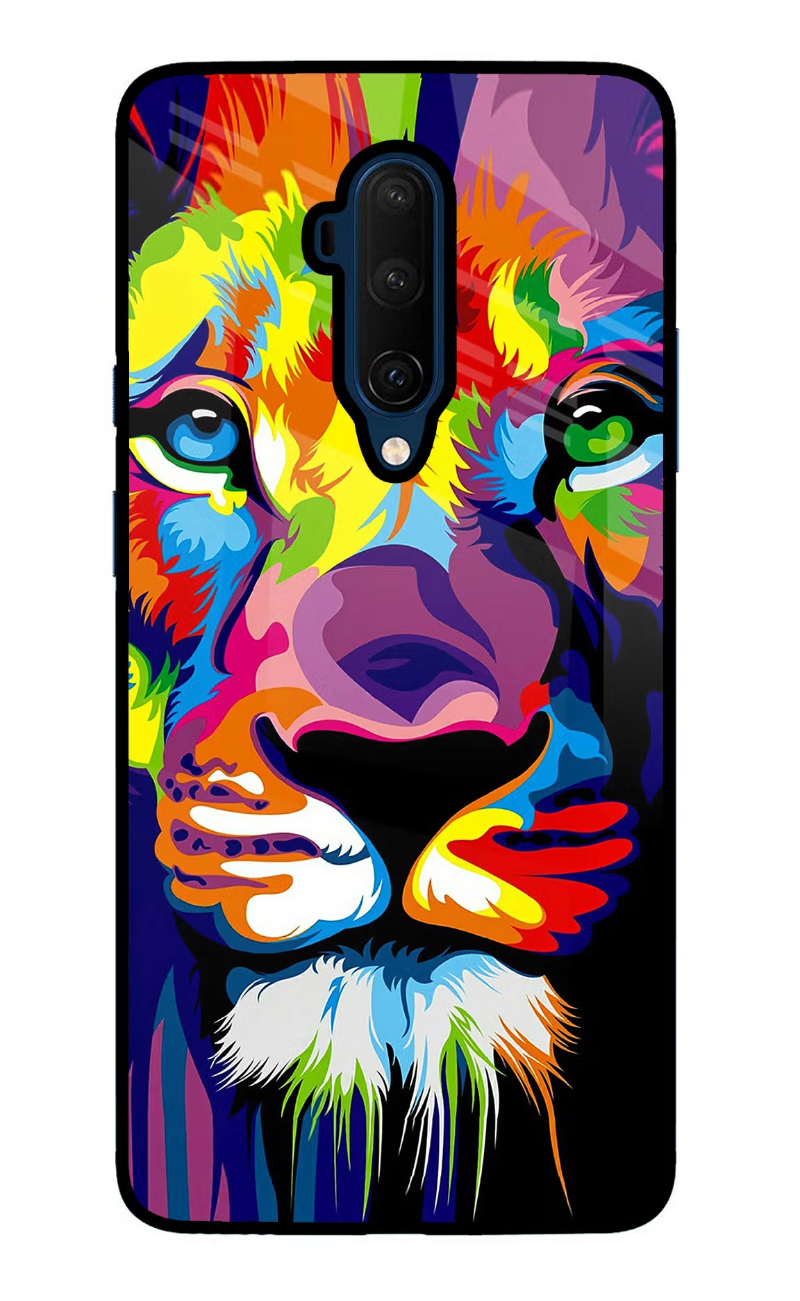 Lion Oneplus 7T Pro Glass Case Back Cover by Casekaro