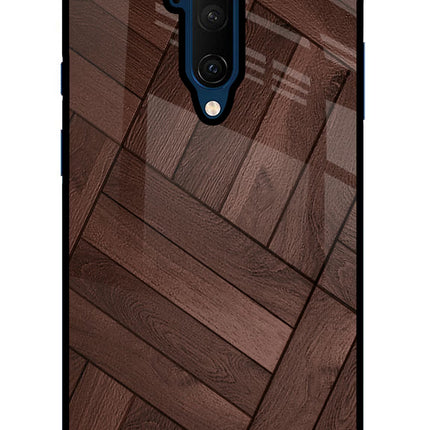 Wooden Texture Design Oneplus 7T Pro Glass Case