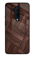 Wooden Texture Design Oneplus 7T Pro Glass Case
