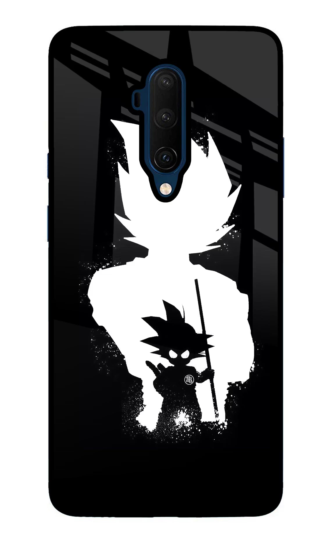 Goku Shadow Oneplus 7T Pro Glass Case Back Cover by Casekaro