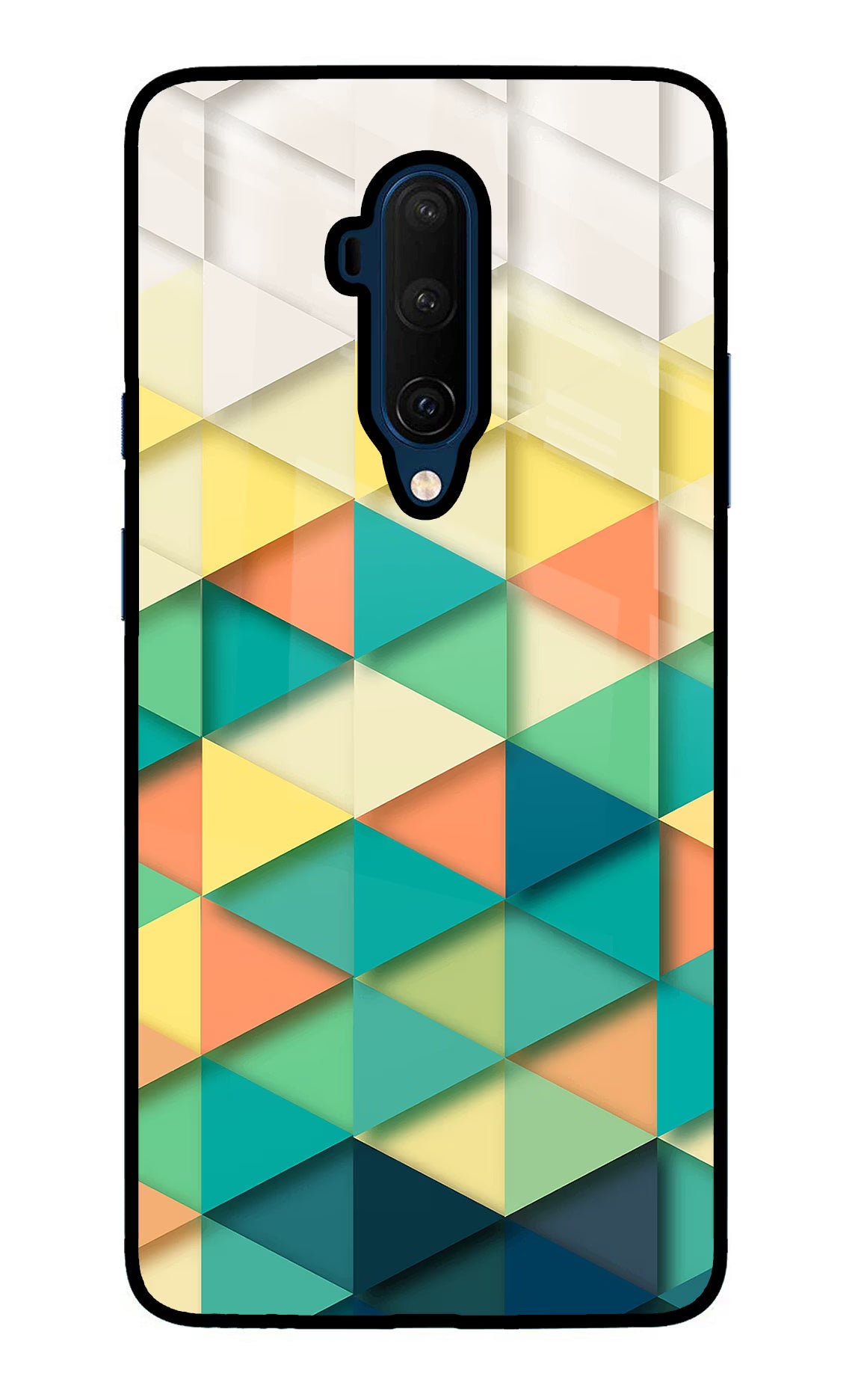 Abstract Oneplus 7T Pro Glass Case Back Cover by Casekaro