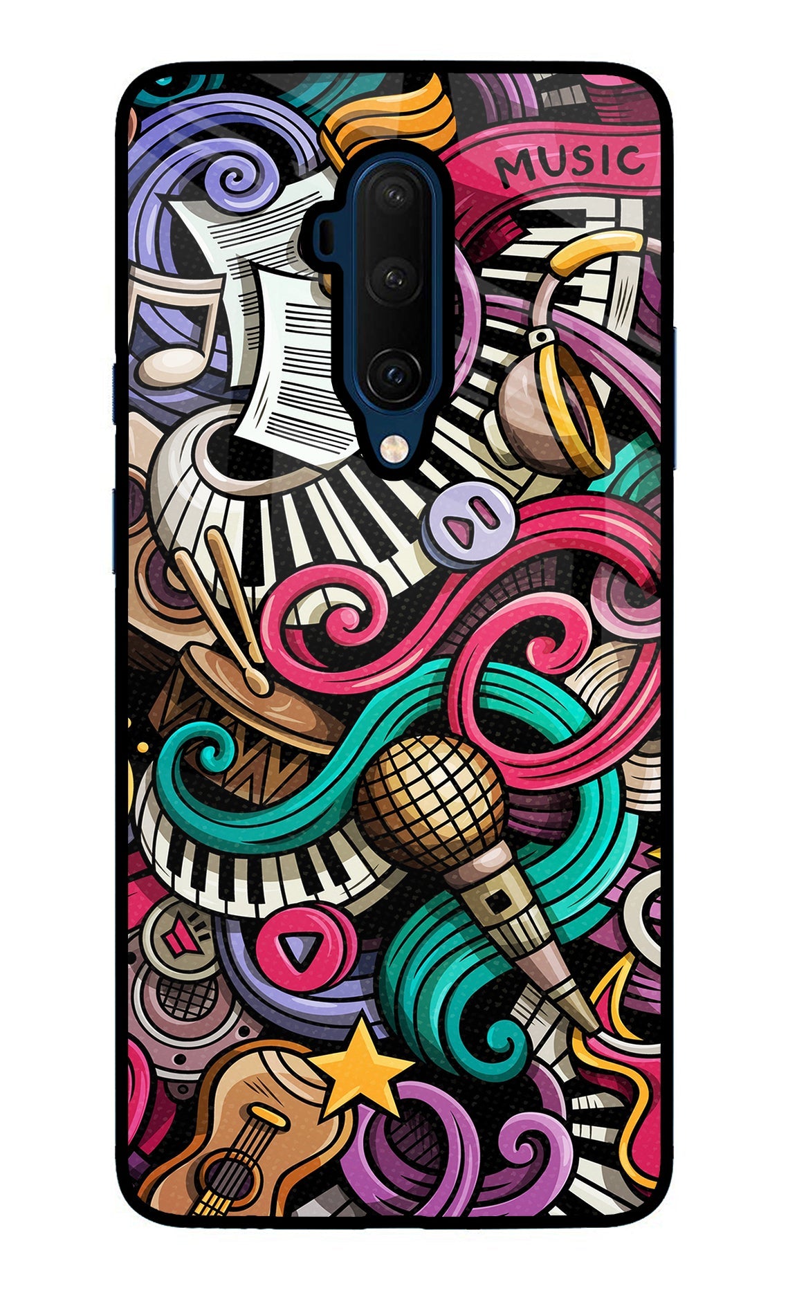 Music Abstract Oneplus 7T Pro Back Cover