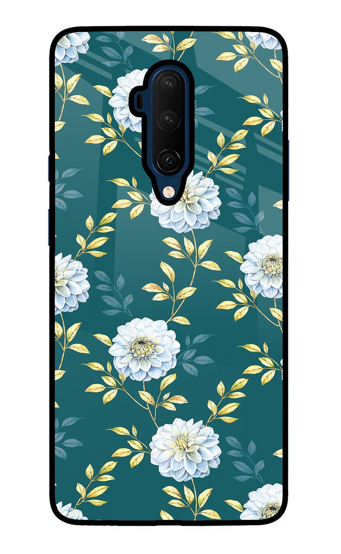 Flowers Oneplus 7T Pro Glass Case