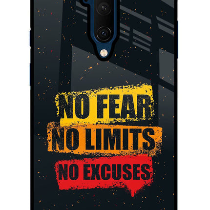 No Fear No Limits No Excuse Oneplus 7T Pro Glass Case