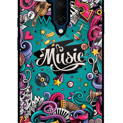 Music Graffiti Oneplus 7T Pro Glass Case