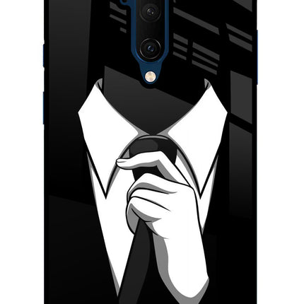 Black Tie Oneplus 7T Pro Glass Case