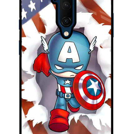 Captain America Oneplus 7T Pro Glass Case