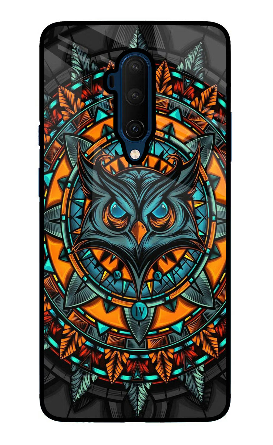Angry Owl Art Oneplus 7T Pro Back Cover, Glass case