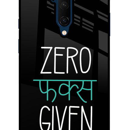 Zero Fucks Given Oneplus 7T Pro Glass Case