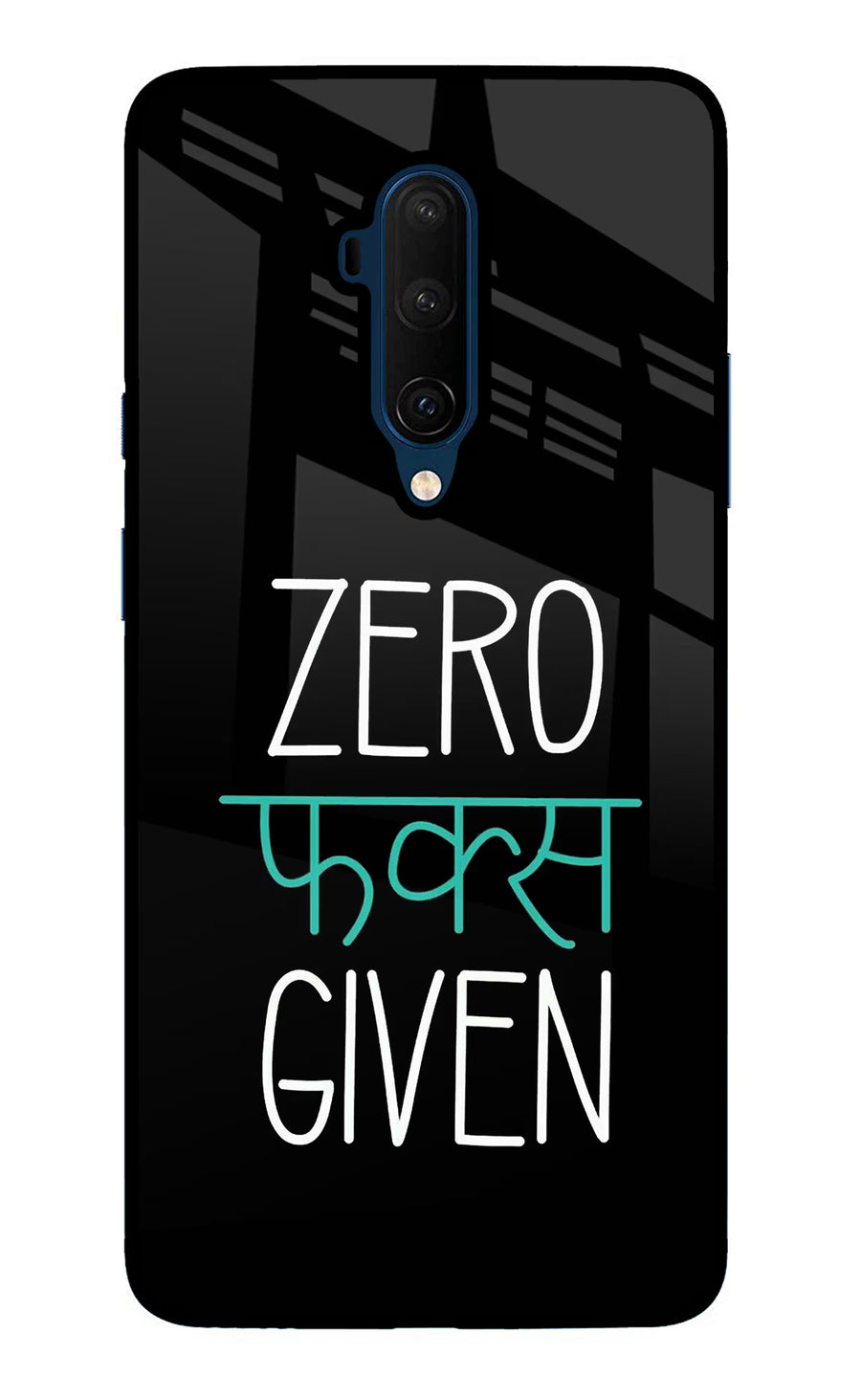 Zero Fucks Given Oneplus 7T Pro Back Cover, Glass case