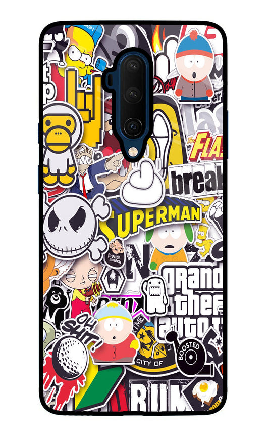 Sticker Bomb Oneplus 7T Pro Glass Case