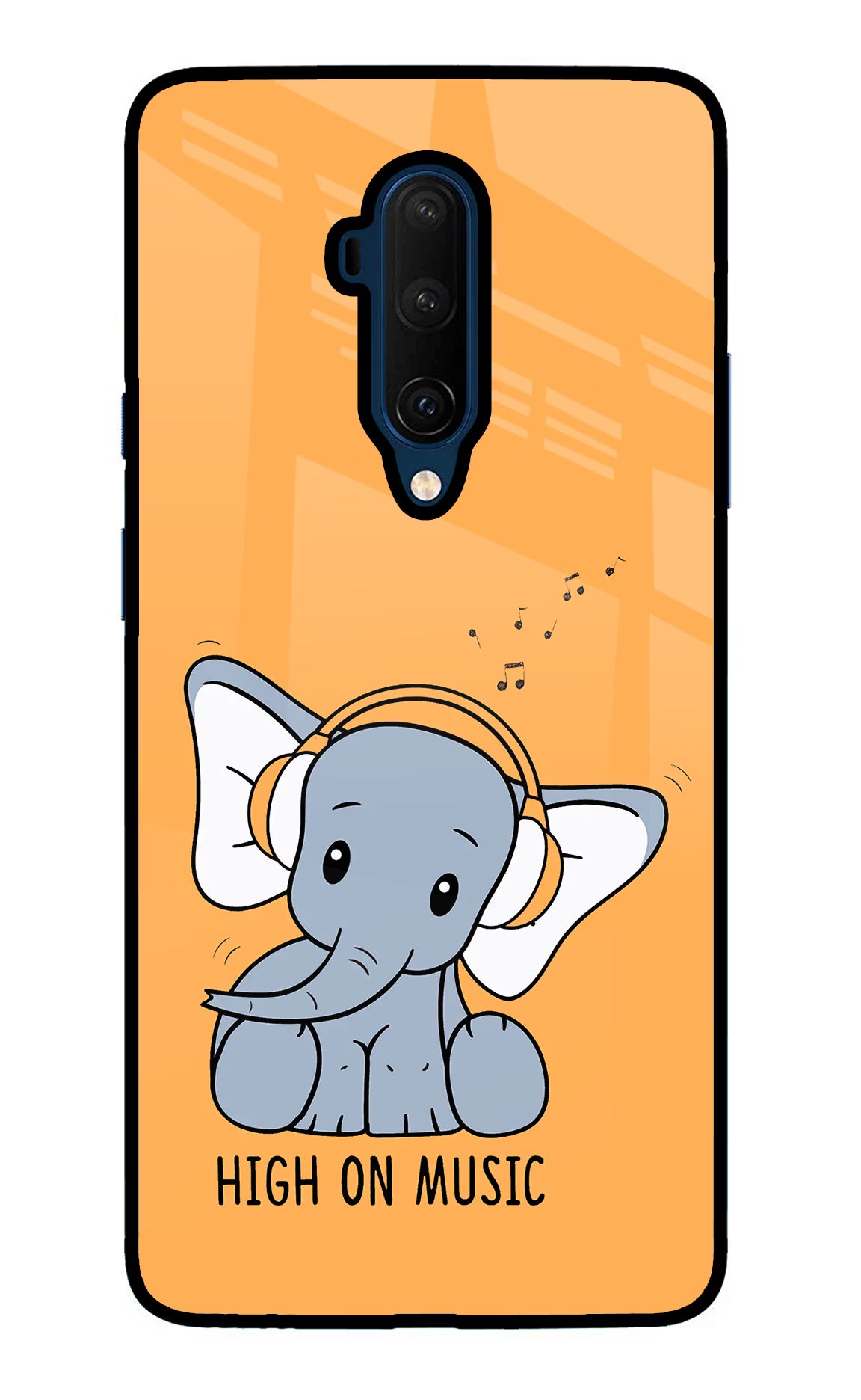 High On Music Oneplus 7T Pro Glass Case Back Cover by Casekaro