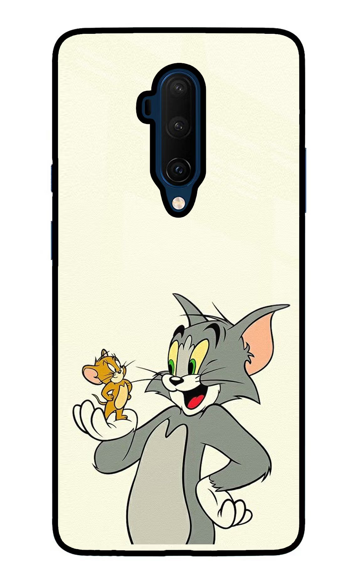 Tom & Jerry Oneplus 7T Pro Glass Case Back Cover by Casekaro
