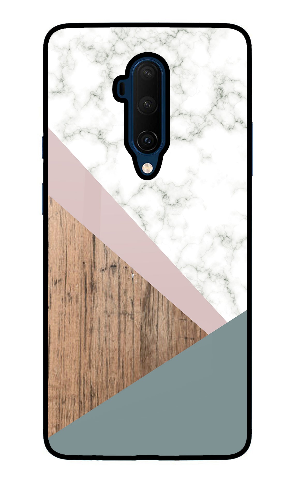 Marble wood Abstract Oneplus 7T Pro Glass Case