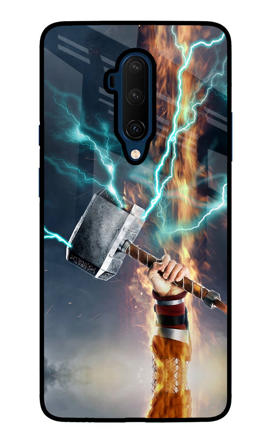 Thor Hammer Mjolnir Oneplus 7T Pro Back Cover, Glass case