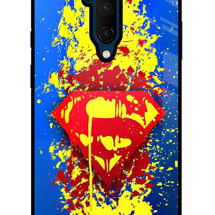 Superman logo Oneplus 7T Pro Glass Case