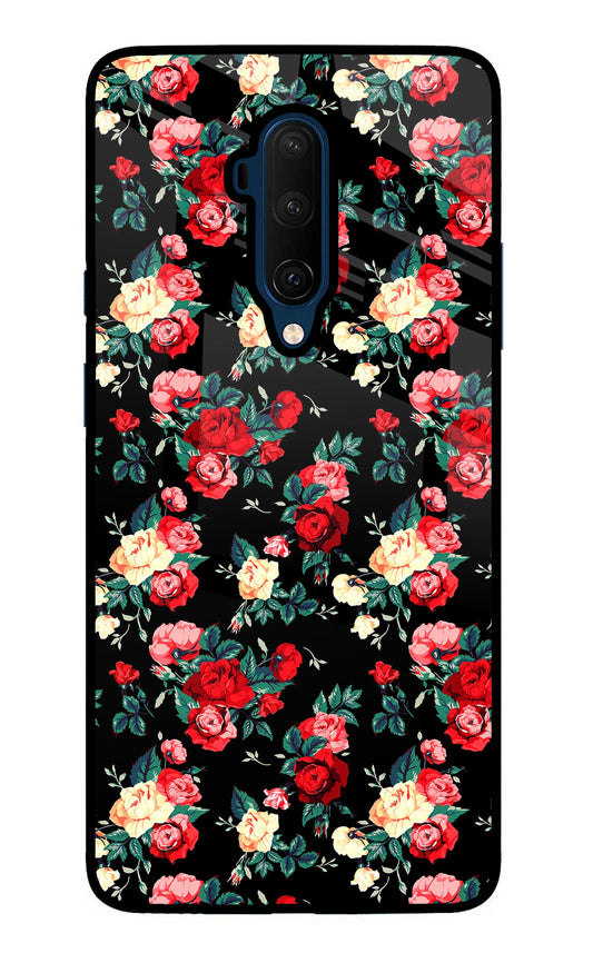 Rose Pattern Oneplus 7T Pro Glass Case