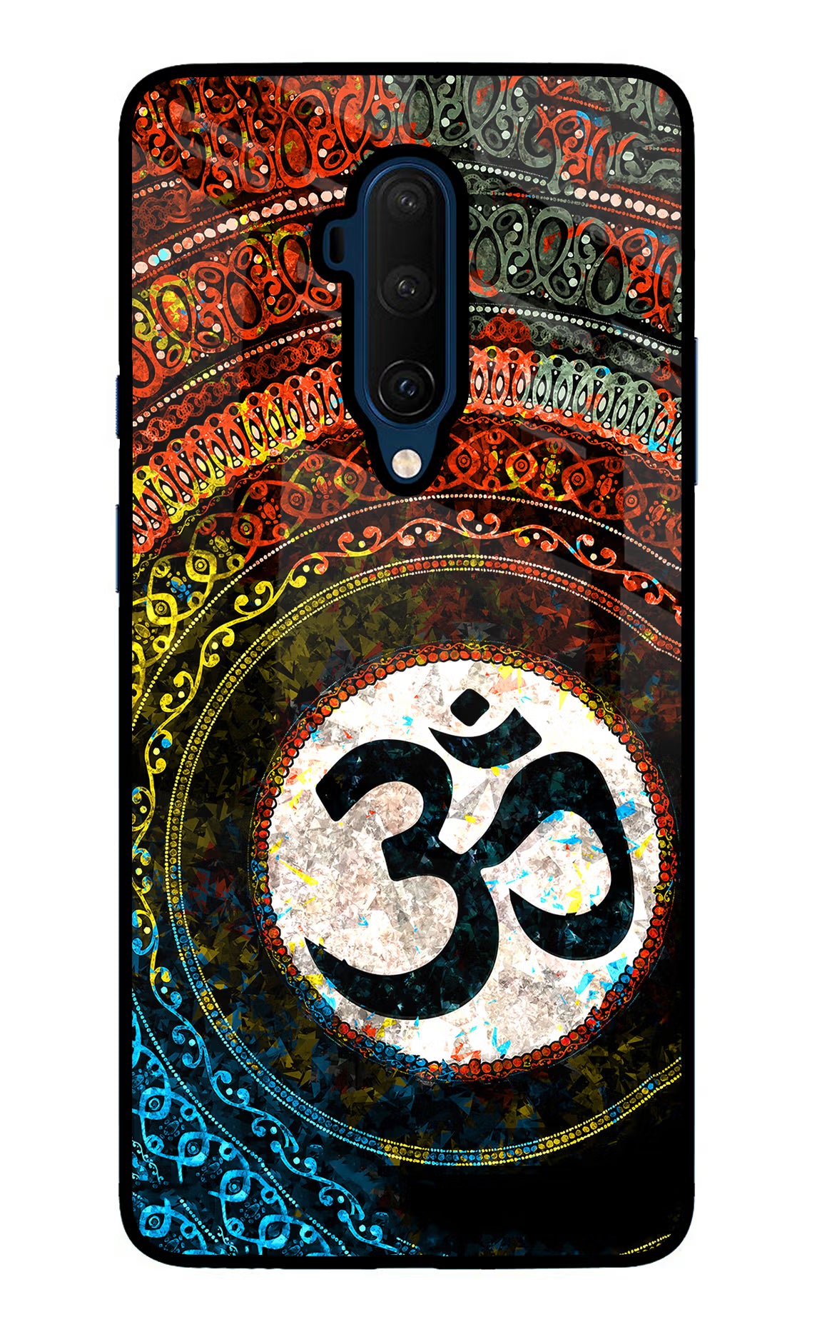 Om Cultural Oneplus 7T Pro Glass Case Back Cover by Casekaro