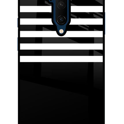 Black and White Print Oneplus 7T Pro Glass Case